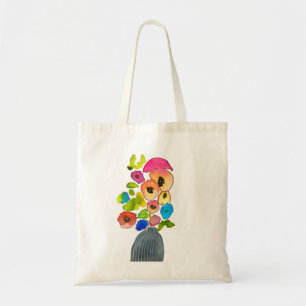 Tote Bag Fleurs d'aquarelle fleuries colorées