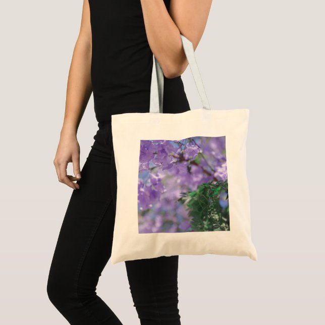 Tote Bag Fleurs d'arbre pourpres Jacaranda (Devant (produit))