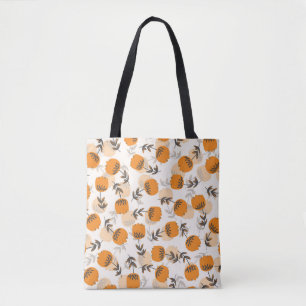 Tote Bag Fleurs d'art populaire style scandinave