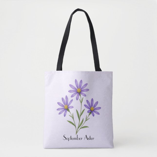 Tote Bag Fleurs d'aster de septembre (Devant)