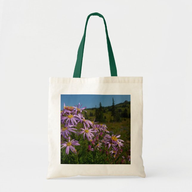 Tote Bag Fleurs d'aster violettes au mont Rainier (Devant)