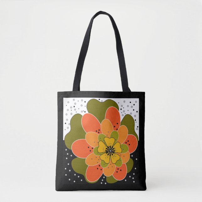 Tote Bag Fleurs d'automne, automne, fleur, projecteur d'ill (Devant)