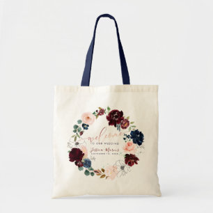 Tote Bag Fleurs de Bourgogne à l'aquarelle + Fleurs roses B