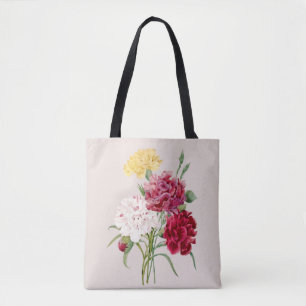 Tote Bag Fleurs de carnation vintages Imprimer