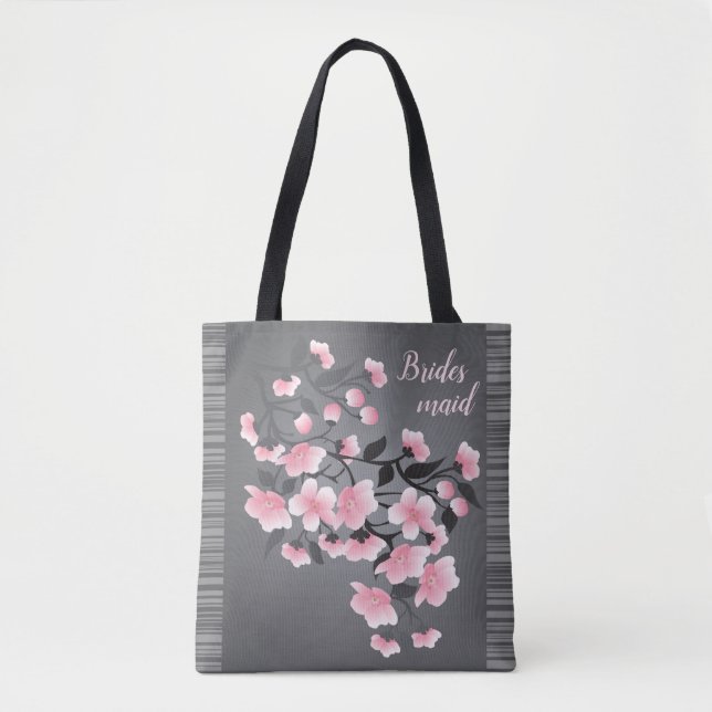 Tote Bag Fleurs de cerisier/Sakura sur la demoiselle (Devant)