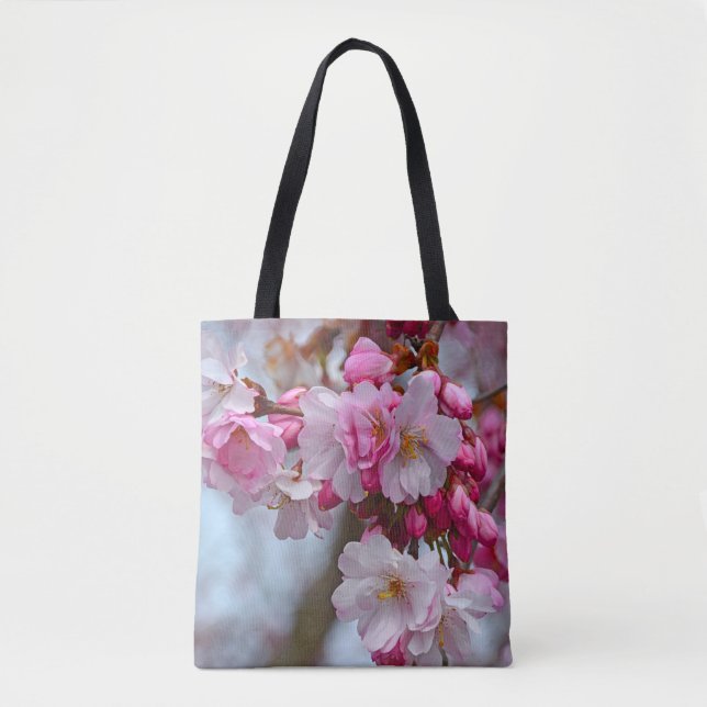 Tote Bag Fleurs de cerisiers roses (Devant)