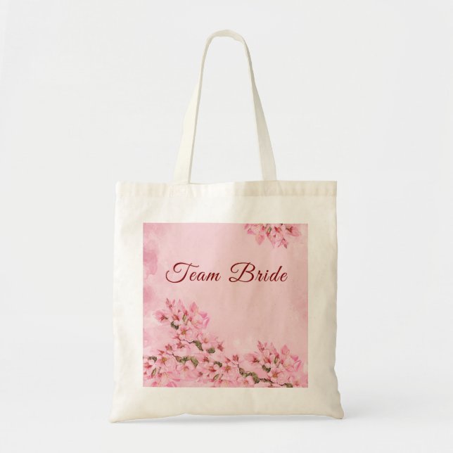 Tote Bag Fleurs de cerisiers roses (Devant)