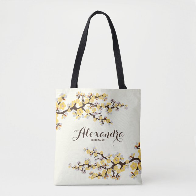 Tote Bag Fleurs de cerisiers Sakura Soirée de mariage Fourr (Devant)