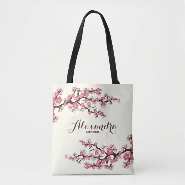 Tote Bag Fleurs de cerisiers Sakura Wedding Party Fourre-to (Devant)