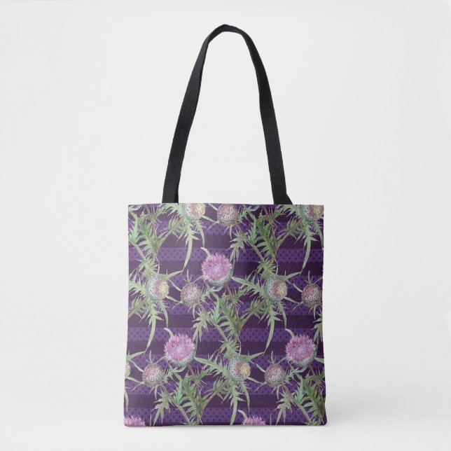 Tote Bag Fleurs de chardon (Devant)