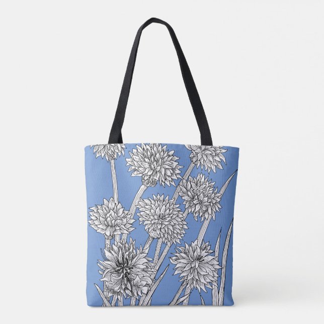 Tote Bag Fleurs de Cornflower bleu (Dos)