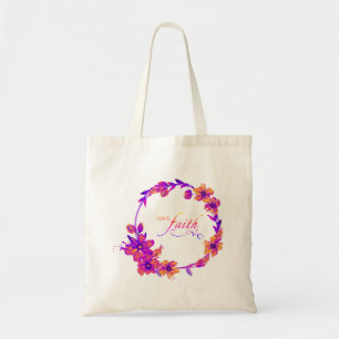 Tote Bag Fleurs de couronne Verdure Floral Religieux