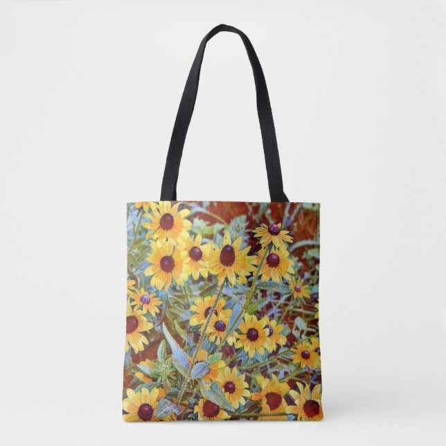Tote Bag Fleurs de foi Fleurs jaunes Proverbes Fourre-tout (Devant)