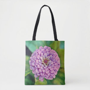 Tote Bag Fleurs de foi Pom-Pom Zinnia Flower Fourre-tout