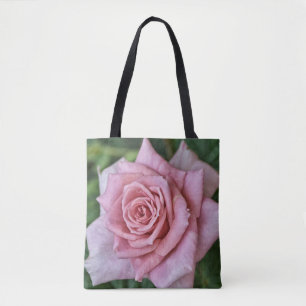 Tote Bag Fleurs de foi Rose rose Fourre-tout Matthieu 6:21