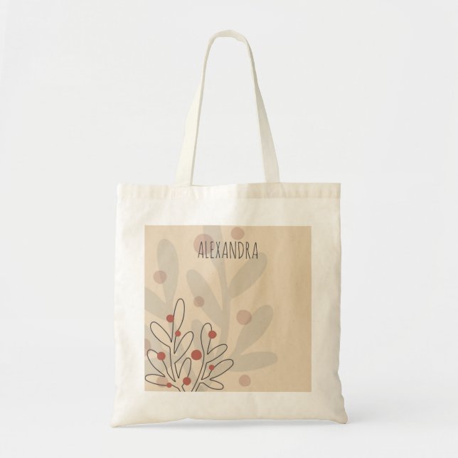 Tote Bag Fleurs de gui pour le temps hivernal, vacances de  (Devant)