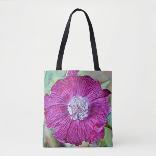 Tote Bag Fleurs de la foi Magenta Poppy Artsy Fourre-tout