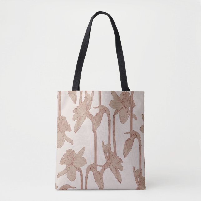 Tote Bag Fleurs de la jonquille. (Devant)