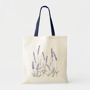 Tote Bag Fleurs de Lavande Boho Rustique Aquarelle Botaniqu