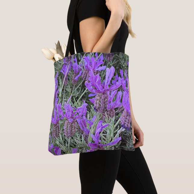 Tote Bag Fleurs de Lavande Espagnole (De près)