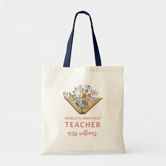 Tote Bag Fleurs de livres La plus grande reconnaissance de  (Devant)
