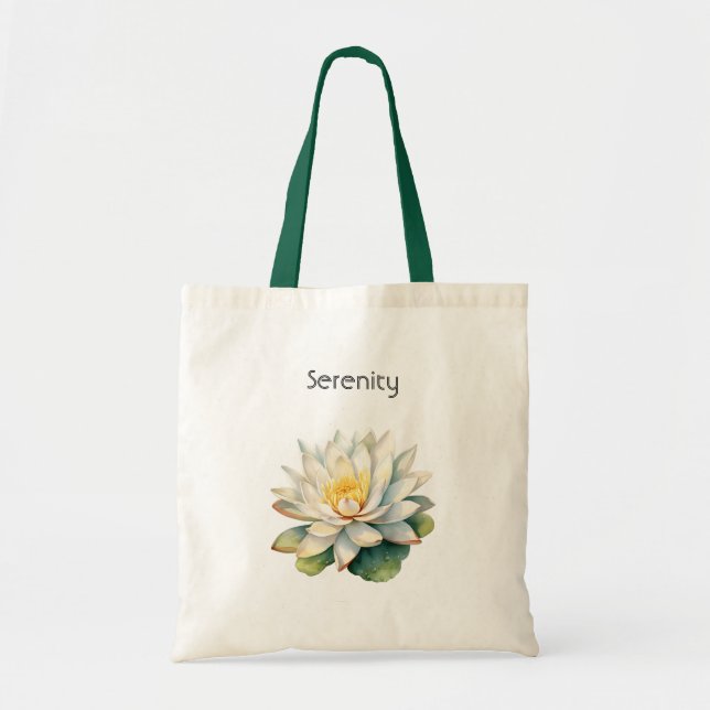 Tote Bag Fleurs de Lotus Sérénité  (Devant)