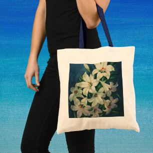 Tote Bag Fleurs de lys de Pâques, lys de Pâques vintage