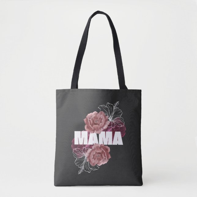 TOTE BAG FLEURS DE MAMA, JOUR DE LA MÈRE (Devant)