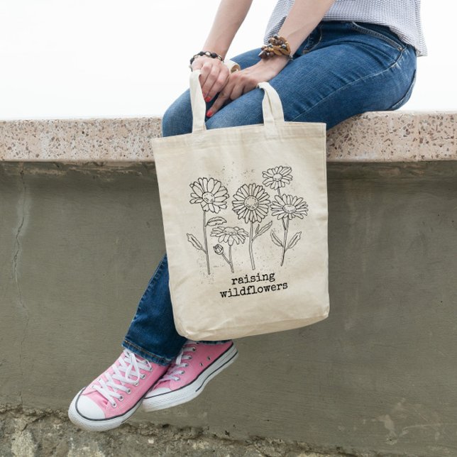 Tote Bag Fleurs de marguerite grandissantes (Créateur téléchargé)