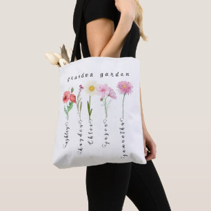 Tote Bag Fleurs de naissance de jardin de grand-mère person