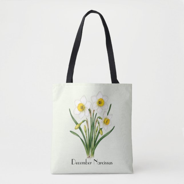 Tote Bag Fleurs de Narcisse de Décembre (Devant)