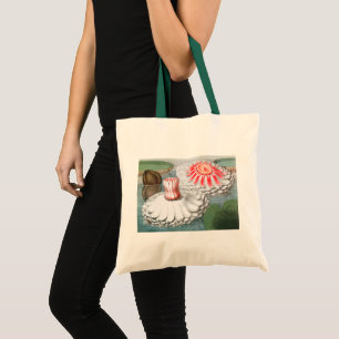 Tote Bag Fleurs de nénuphars vintage, nénuphars dans un éta