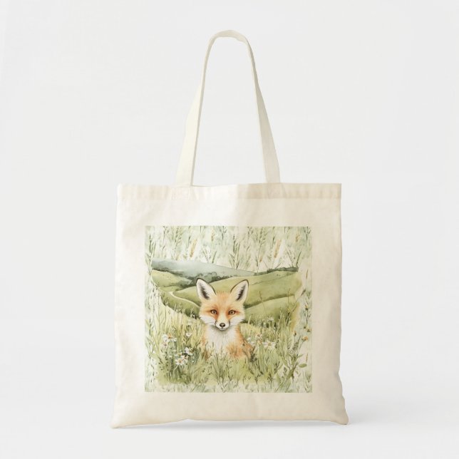 Tote Bag Fleurs de pâquerette renard (Devant)