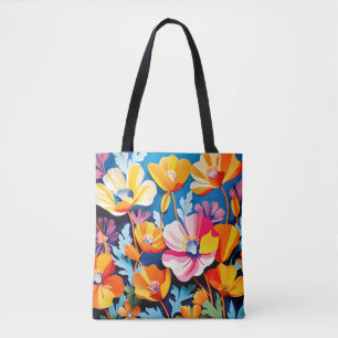 Tote Bag Fleurs de pavots de Californie