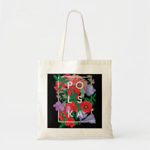 Tote Bag Fleurs de Pologne Word Art - Polska polonaise Prid