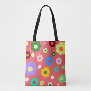 Tote Bag Fleurs de printemps Y2K Motif rétro