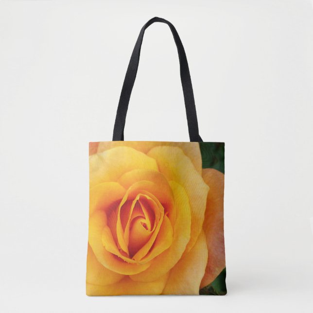 Tote Bag fleurs de rose jaune (Devant)