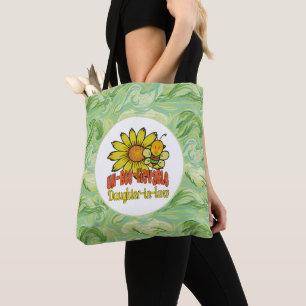 Tote Bag Fleurs de soleil et abeilles de belle-fille