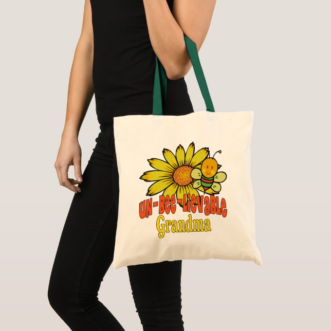 Tote Bag Fleurs de soleil et abeilles de grand-mère incroya (Devant (produit))