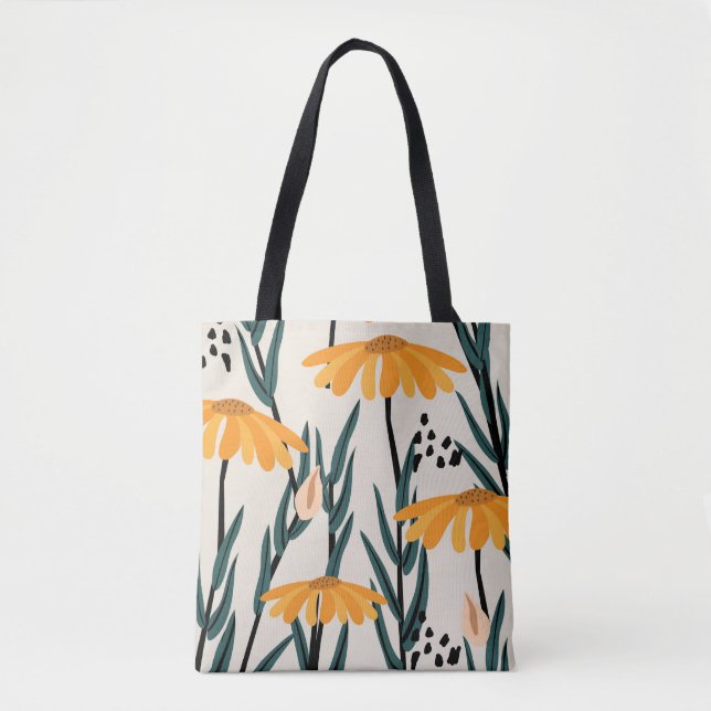 Tote Bag Fleurs de soleil jaunes (Devant)