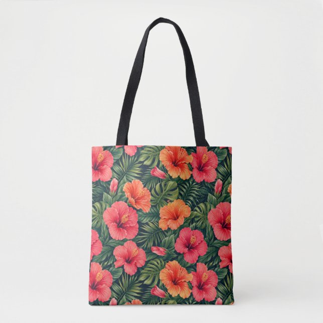 Tote Bag Fleurs de Tilleul Tropical Vibrant (Devant)