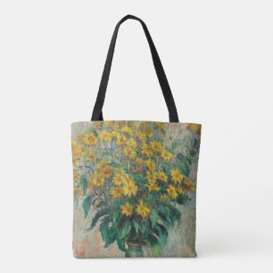 Tote Bag Fleurs de topinambour par Claude Monet