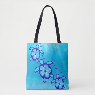 Tote Bag Fleurs de tortues de mer de Honu