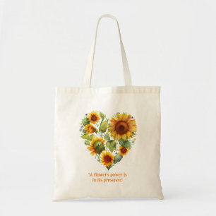 Tote Bag Fleurs de tournesol Wreath Floral Splendor