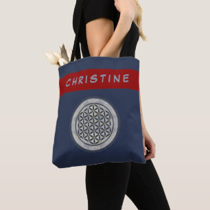 Tote Bag FLEURS DE VIE - Symbole de géométrie sacrée Art 1