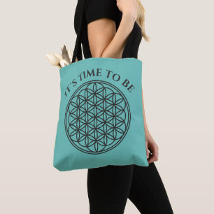 Tote Bag FLEURS DE VIE - Symbole de géométrie sacrée plan 1