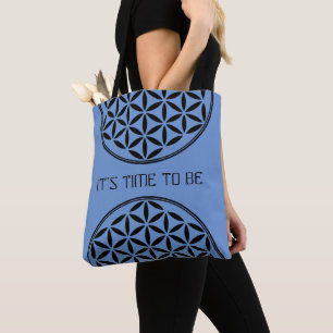 Tote Bag FLEURS DE VIE - Symbole de géométrie sacrée plein