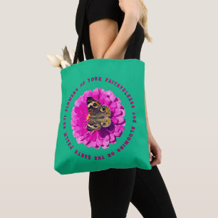 Tote Bag Fleurs de Votre Fidélité Psaumes Papillon