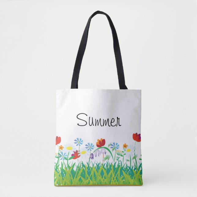 Tote Bag fleurs d'été (Devant)