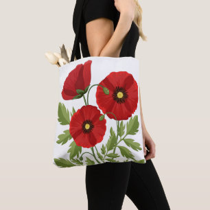 Tote Bag Fleurs d'été joyeuses floraison de pavot